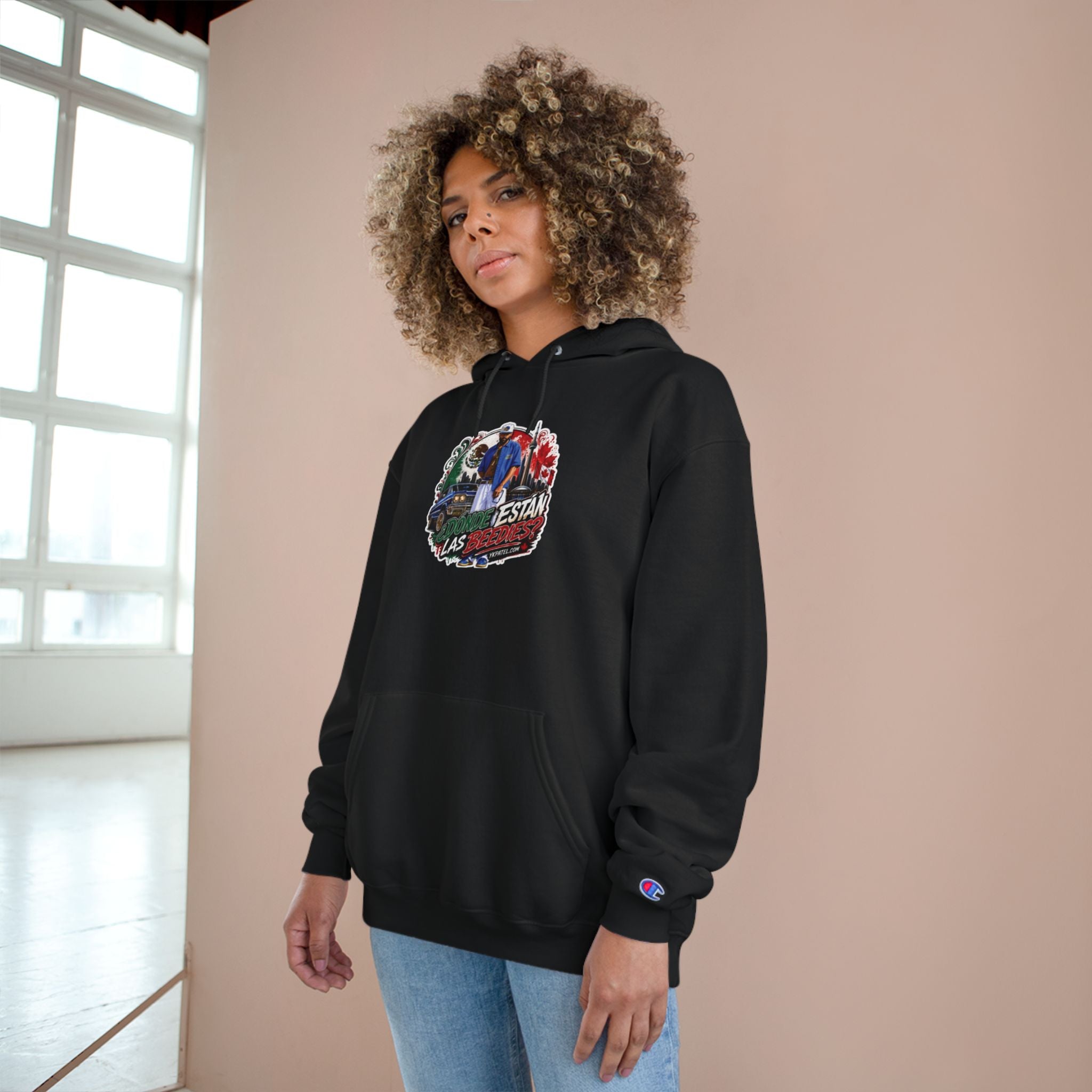 Dónde Están Las BeeDies Champion Hoodie